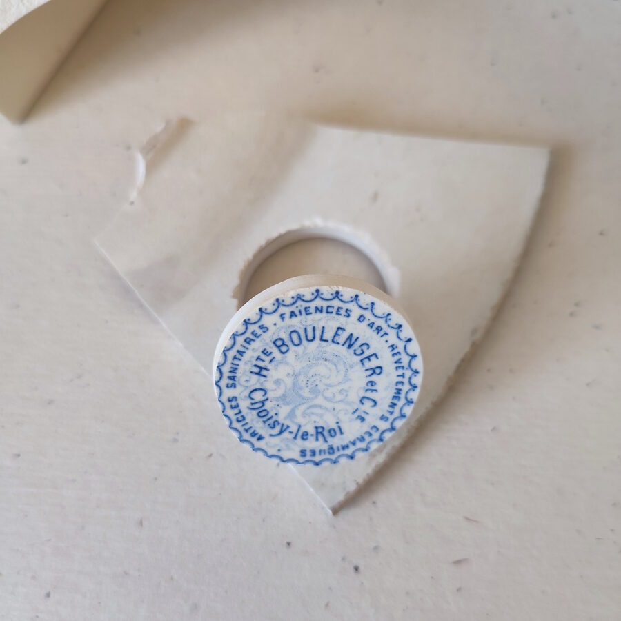 Anello fatto a mano in ceramica vintage BOULENSER