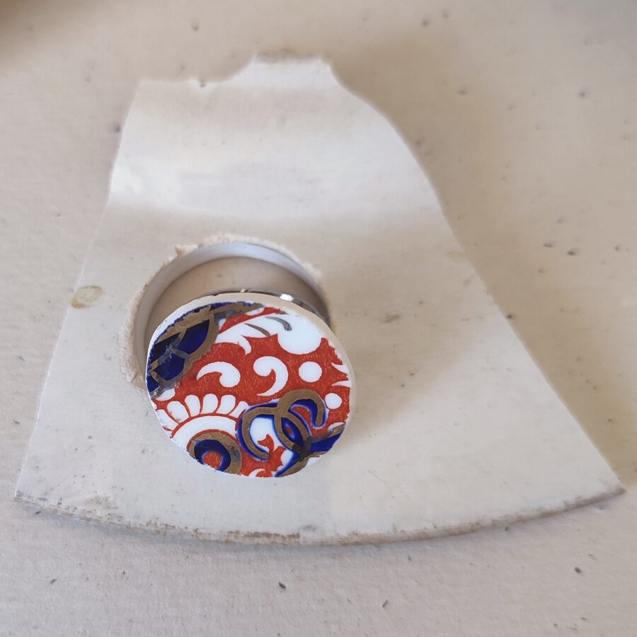 Anello fatto a mano in ceramica vintage DAMASCO