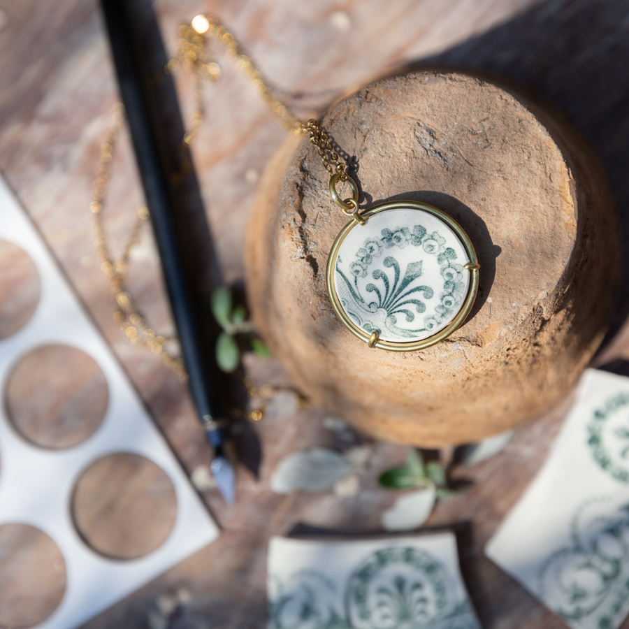 Collana artigianale in ceramica vintage PROVENZA