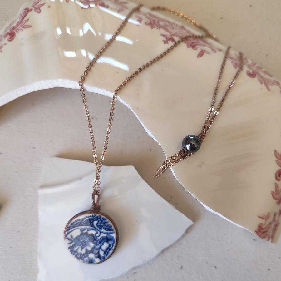 Collana artigianale in ceramica vintage SEI ARRIVATA