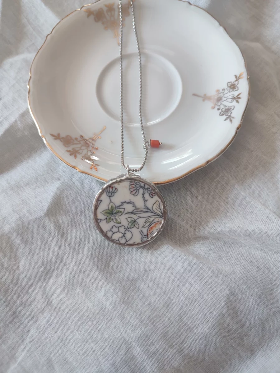 Collana artigianale in ceramica vintage ERBARIUM