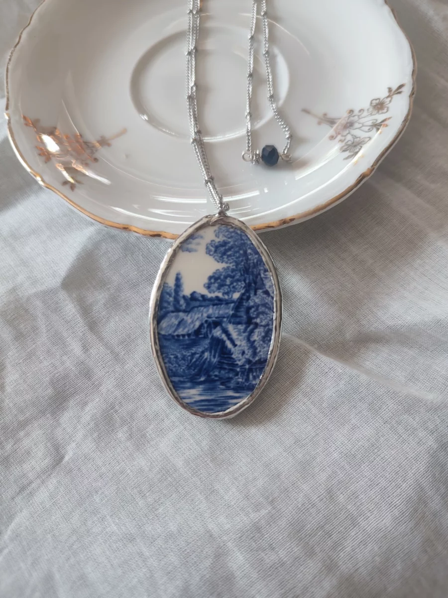 Collana artigianale in ceramica vintage NEL BOSCO