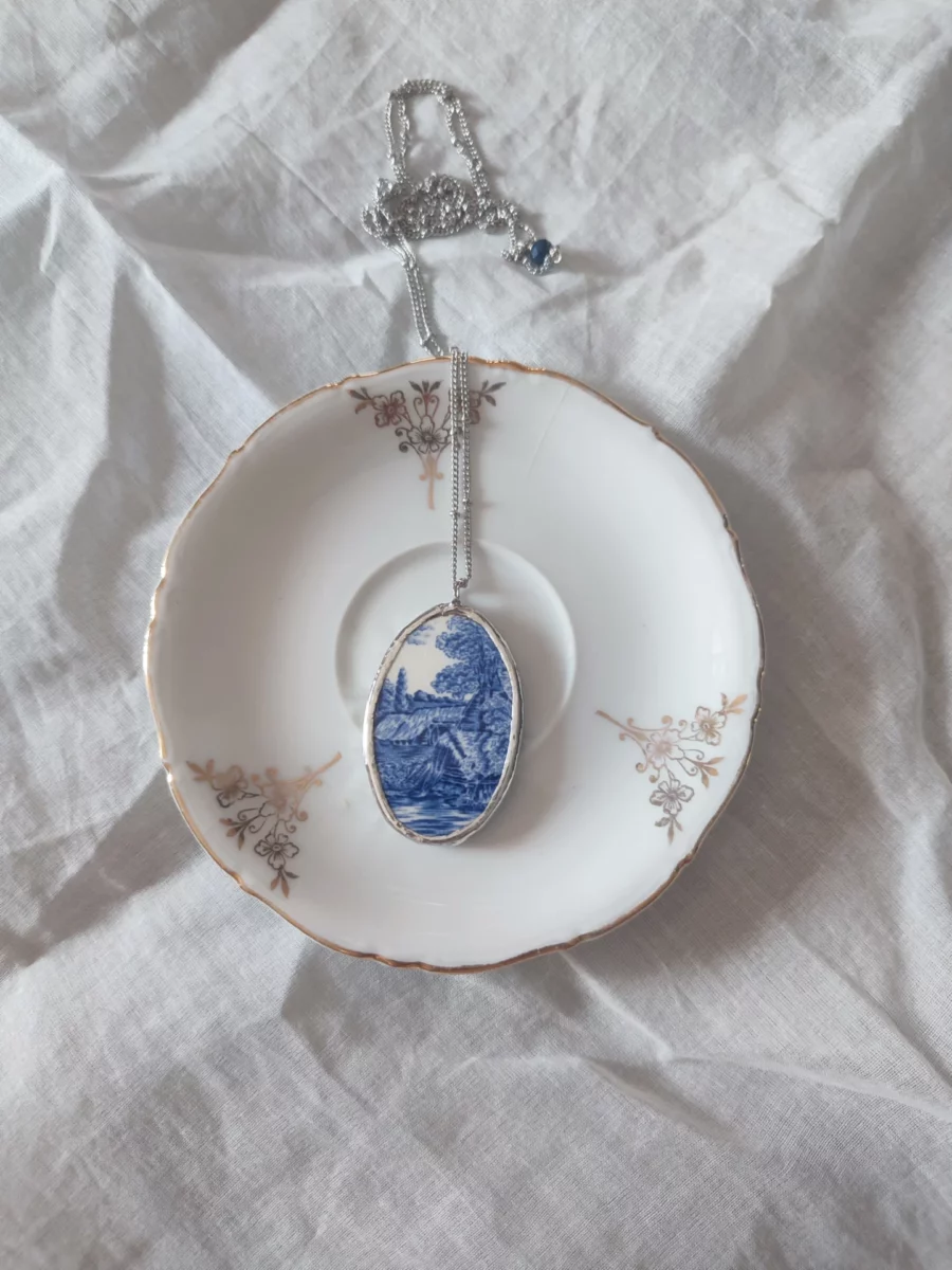 Collana artigianale in ceramica vintage NEL BOSCO