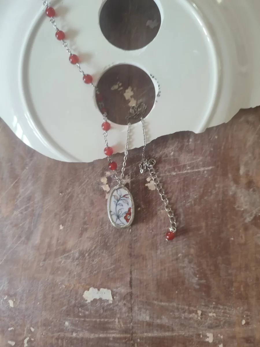 Collana artigianale in ceramica vintage POMERIGGIO A PRAGA