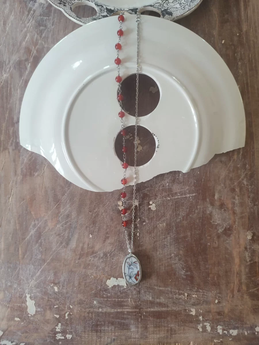 Collana artigianale in ceramica vintage POMERIGGIO A PRAGA