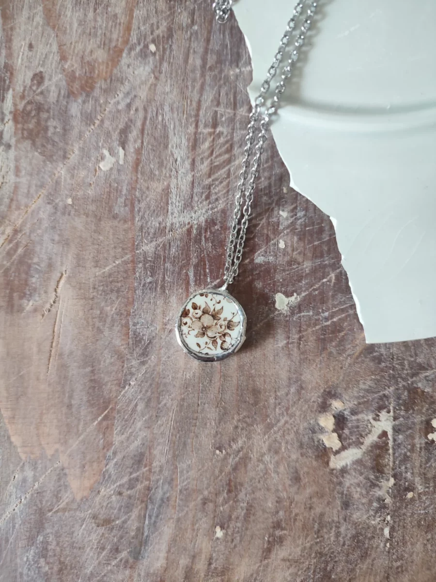 Collana artigianale in ceramica vintage PREPARO IL TE'
