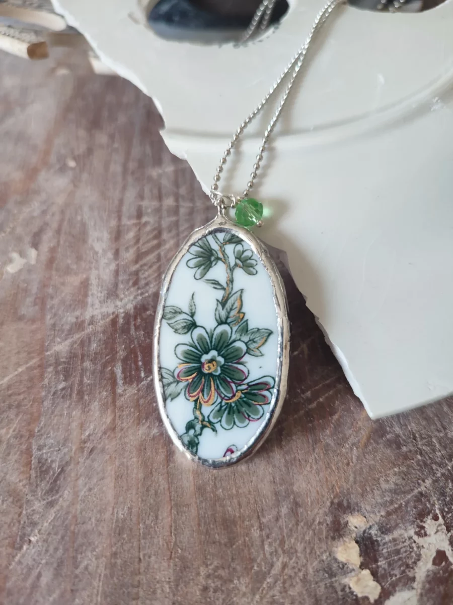 Collana artigianale in ceramica vintage RAMO FELICE