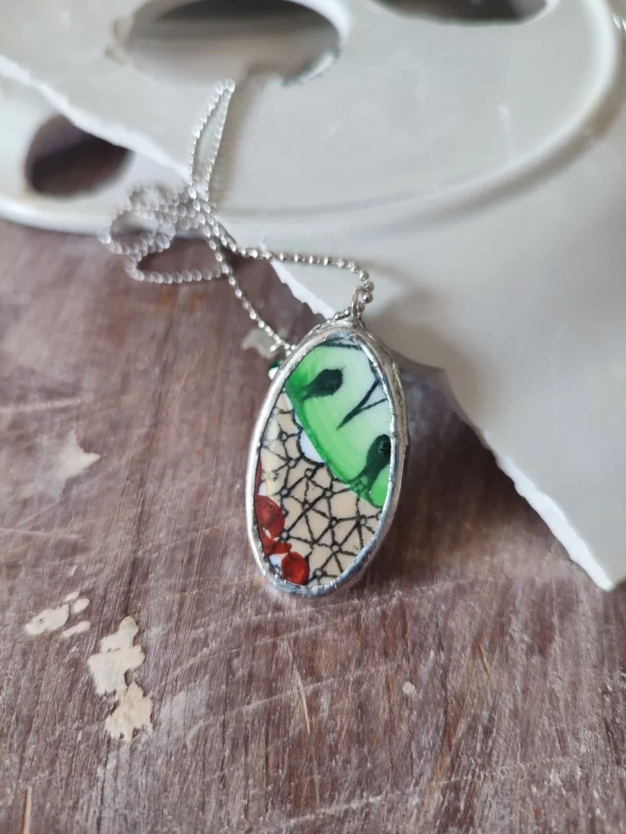 Collana artigianale in ceramica vintage SENTIERO