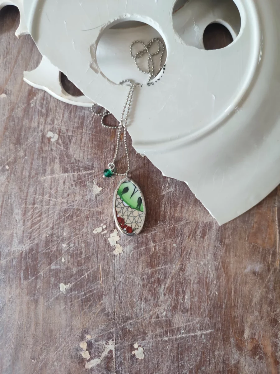 Collana artigianale in ceramica vintage SENTIERO