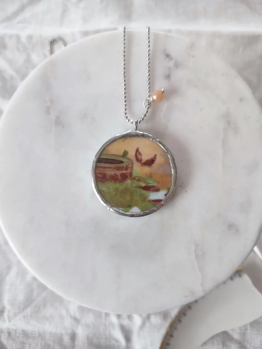 Collana artigianale in ceramica vintage AIA - immagine 2