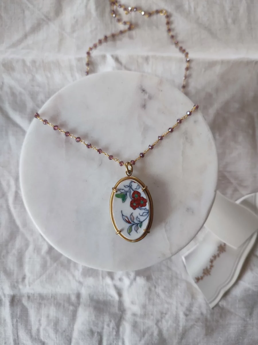 Collana artigianale in ceramica vintage AL MATTINO