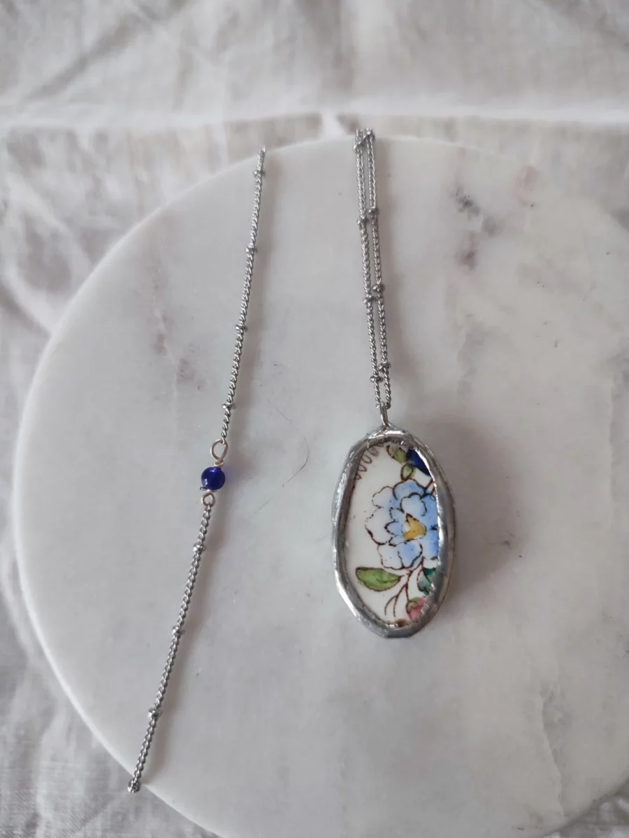 Collana artigianale in ceramica vintage DAMASCENA - immagine 2
