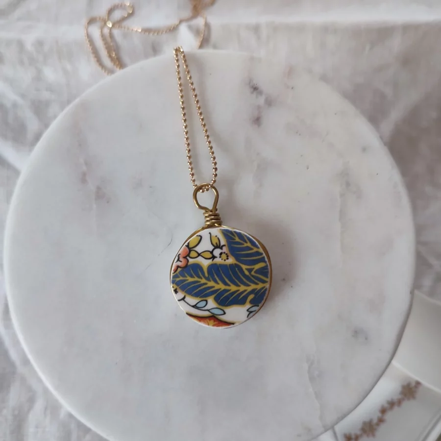 Collana artigianale in ceramica vintage LUCE