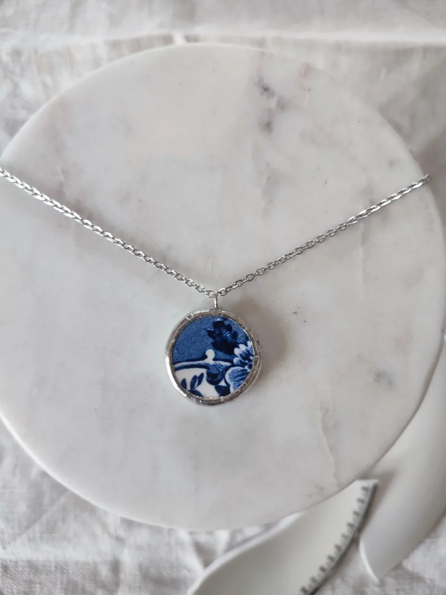 Collana artigianale in ceramica vintage PICCOLO BLU