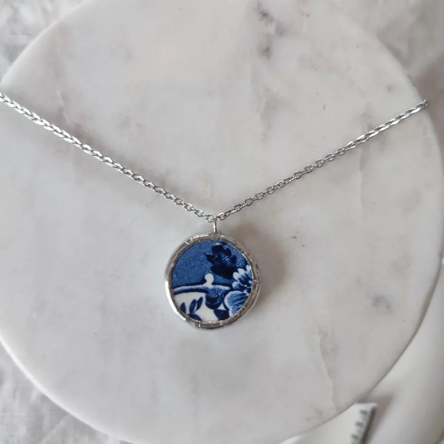 Collana artigianale in ceramica vintage PICCOLO BLU