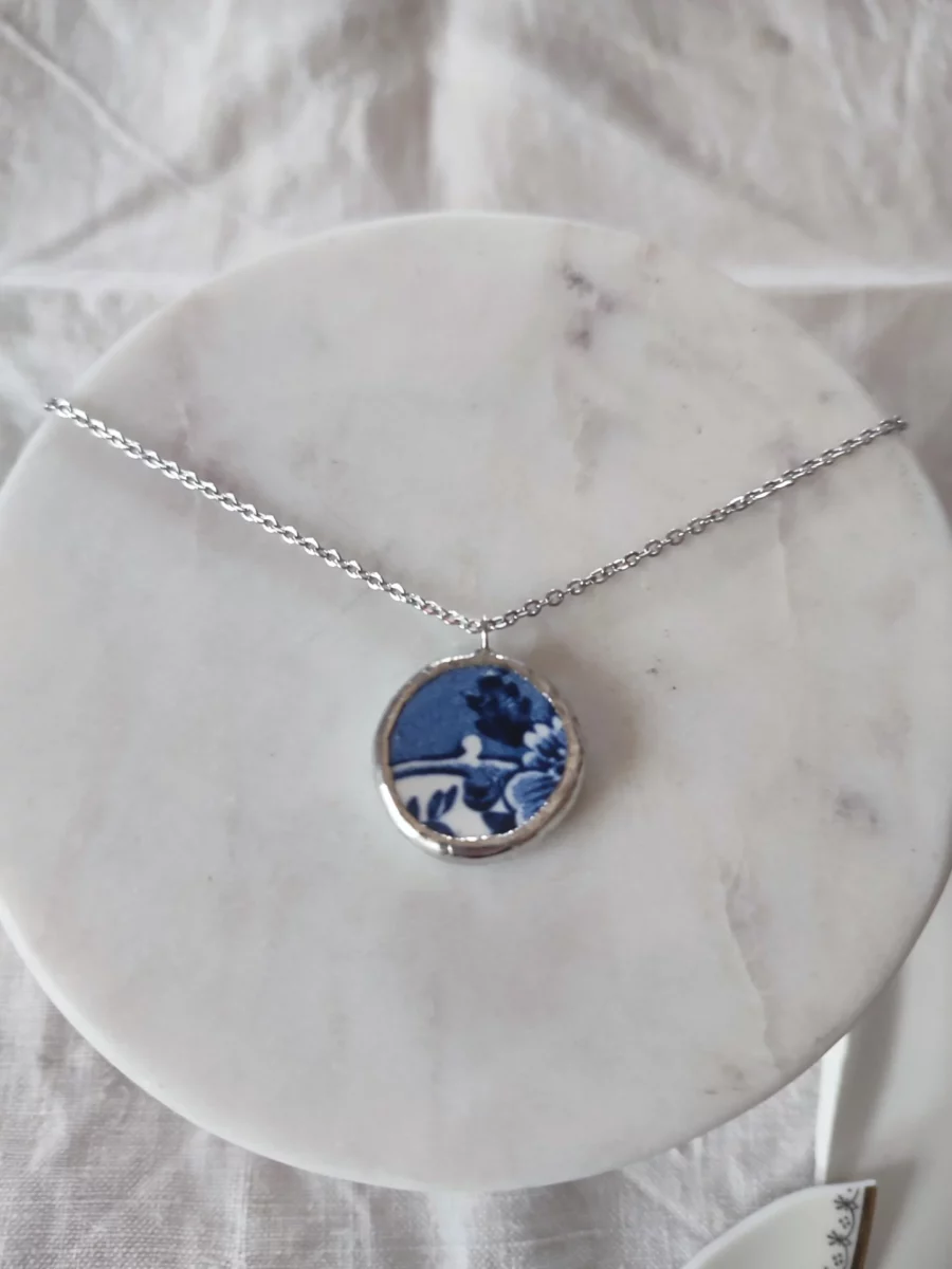 Collana artigianale in ceramica vintage PICCOLO BLU