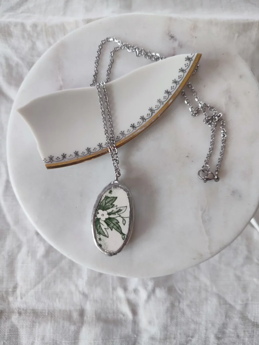 Collana artigianale in ceramica vintage TI ASPETTO - immagine 3