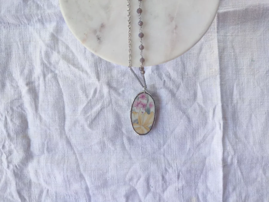 Collana artigianale in ceramica vintage MATTINE D'ESTATE