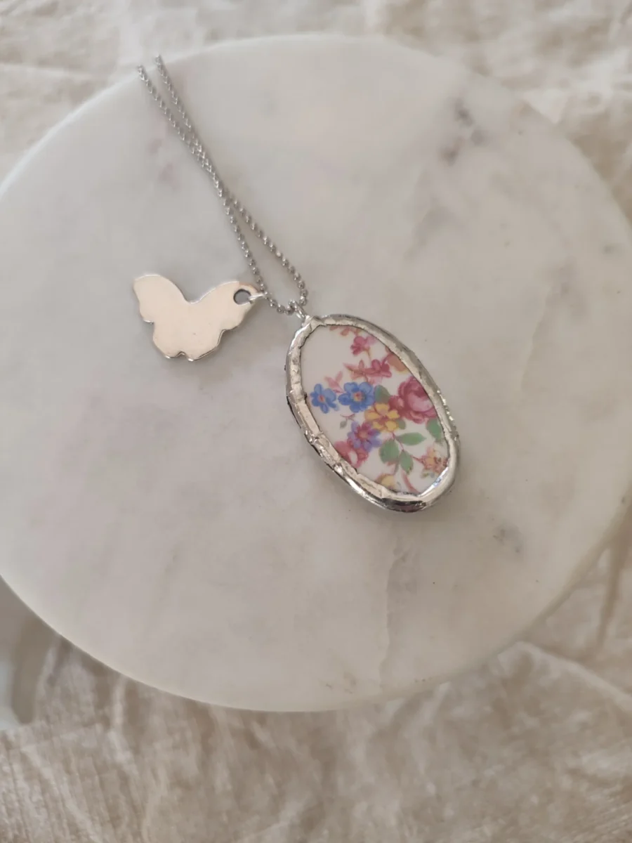 Collana artigianale in ceramica vintage BOUQUET